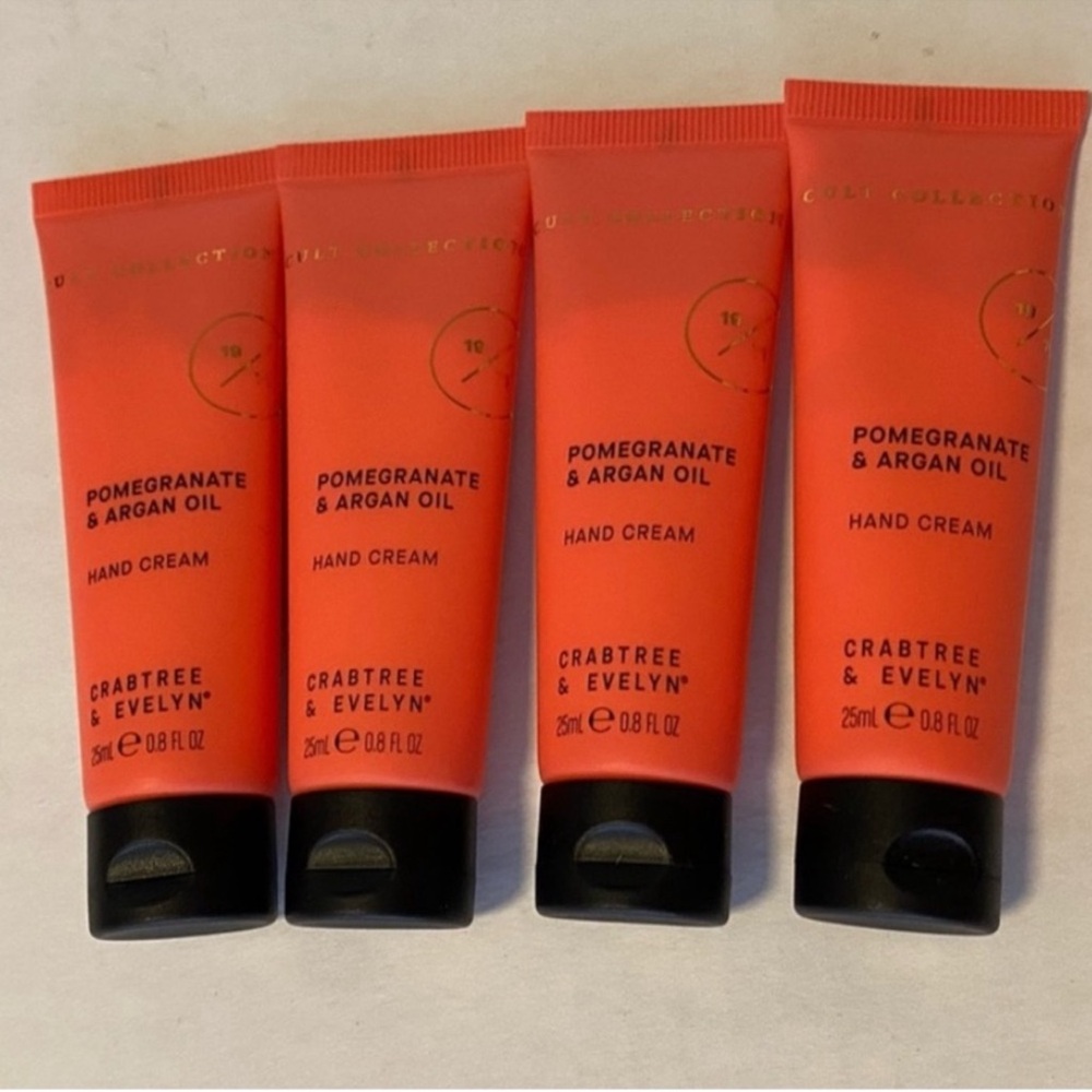 12-Crabtree & Evelyn Pomegranate & Argan Oil Hand Cream - Coral Orange Tubes